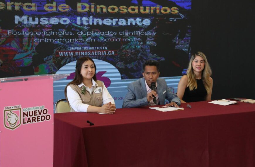 Llega a Nuevo Laredo la exposición interactiva Tierra de dinosaurios