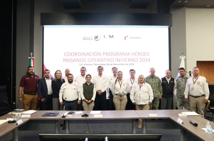 Prepara Tamaulipas programa Héroes Paisanos, Operativo Invierno 2024