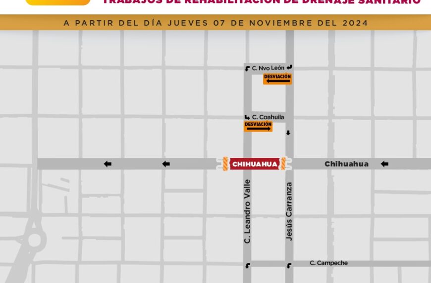 Informa gobierno municipal cierre de vialidad por trabajos de rehabilitación