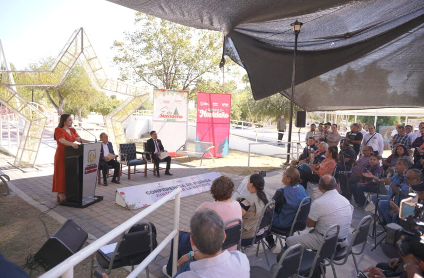 Transformarán parque en Viveros Mágico; invita alcaldesa al encendido del pino navideño