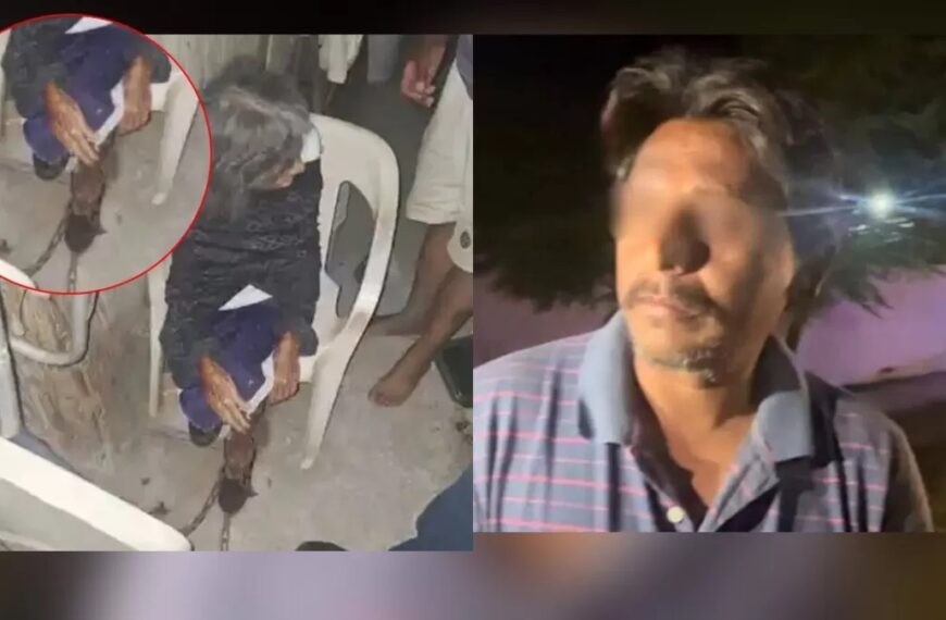 Rescatan a abuelita que era encadenada por su hijo en Matamoros para “evitar que se saliera”