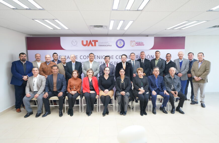 Colegio de Notarios de Nuevo Laredo y la UAT firman convenio de colaboración