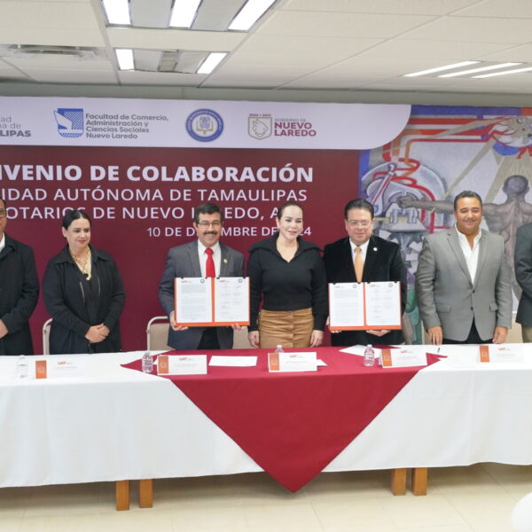 Colegio de Notarios de Nuevo Laredo y la UAT firman un convenio de colaboración