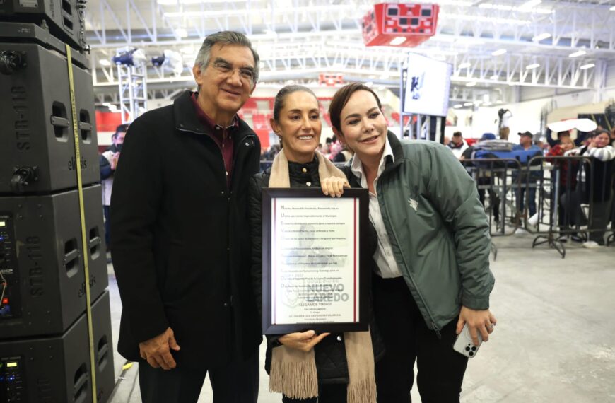 Refrenda Claudia Sheinbaum compromiso con bienestar y progreso de neolaredenses