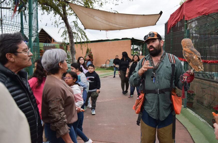 Zoológico de Nuevo Laredo, único en latinoamérica con control biológico de plagas por medio de cetrería
