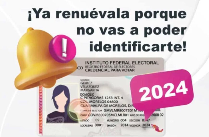 El día 31 acaba el plazo para renovar credencial con terminación 2024