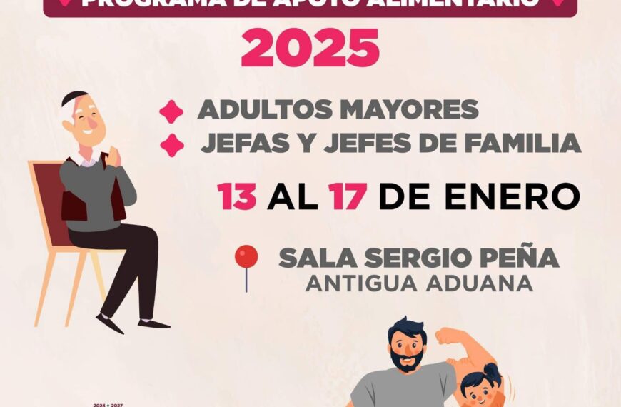 Invita gobierno municipal a inscribirse al Programa de Apoyo Alimentario