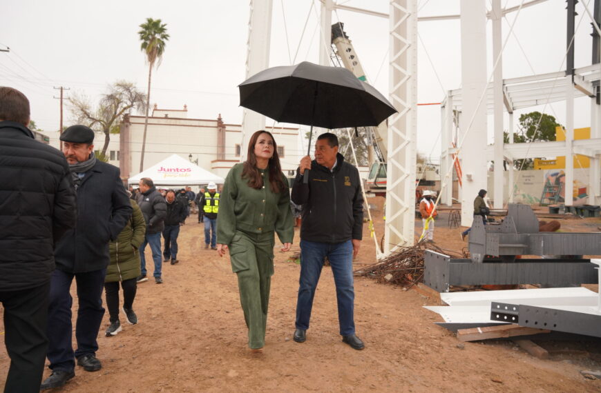 Supervisa alcaldesa Carmen Lilia Canturosas el avance de la obra del Museo de Ciencia y Tecnología