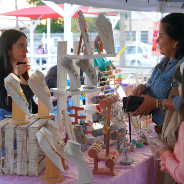 Disfrutan familias del primer Bazar Emprendedores del 2025 en el parque Mendoza