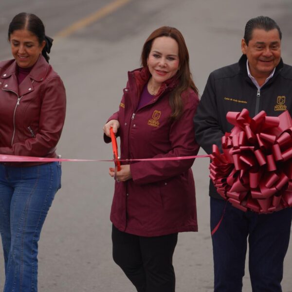 Entrega alcaldesa colector15 de septiembre; importante obra para rescate del río Bravo