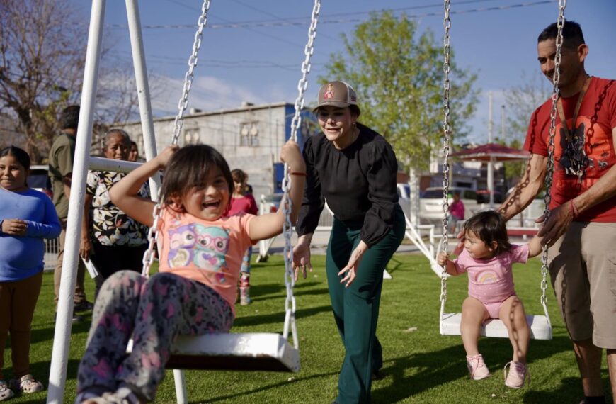 Entrega Carmen Lilia Canturosas obras de rehabilitación de espacios públicos al poniente de la ciudad