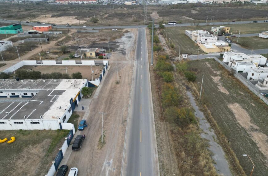 Mejora gobierno municipal conectividad al surponiente de Nuevo Laredo con nueva vialidad