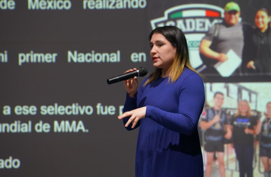 Expone artemarcialista Melissa Díaz magistral plática de superación