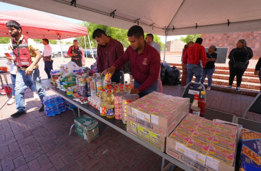 Nuevo Laredo activa centro de acopio para apoyar a Reynosa tras fuertes lluvias