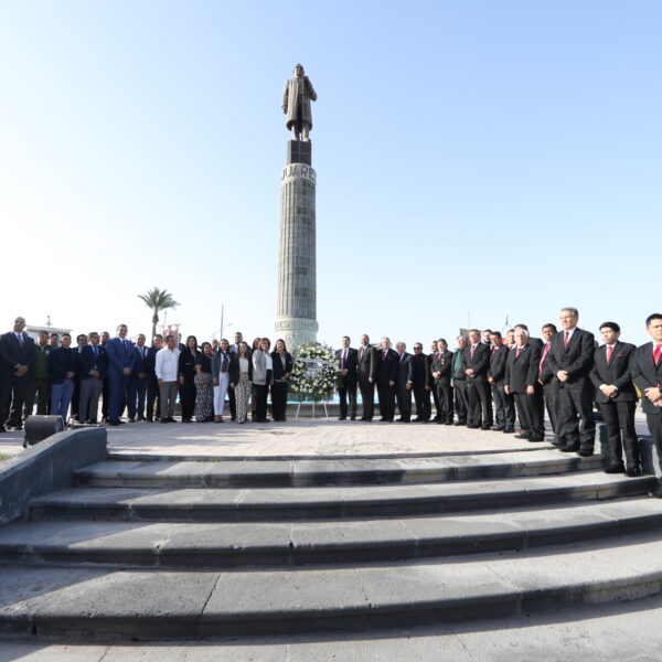 Conmemora gobierno municipal el natalicio de Benito Juárez con una emotiva ceremonia cívica