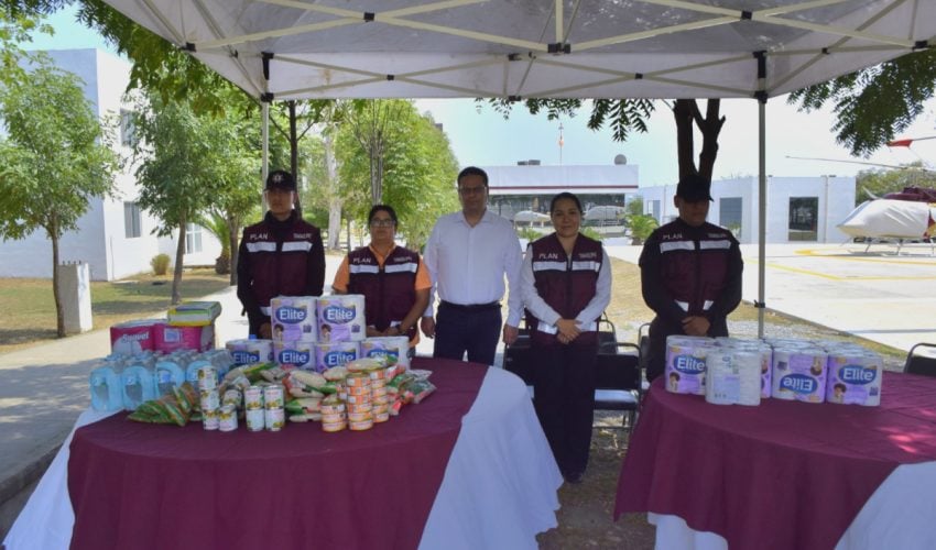 Se suma Seguridad Pública con donativos para los afectados por las inundaciones en la frontera