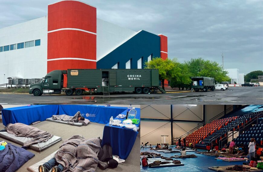 Habilita la UAT en Reynosa un refugio temporal en apoyo a damnificados por inundación