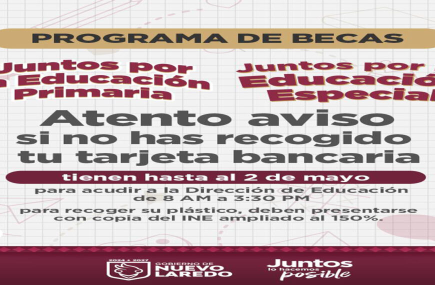 Recoger tarjeta de Beca de Educación Primaria en Nuevo Lared