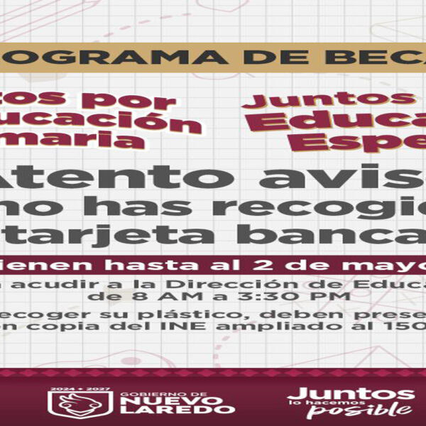 Recoger tarjeta de Beca de Educación Primaria en Nuevo Lared