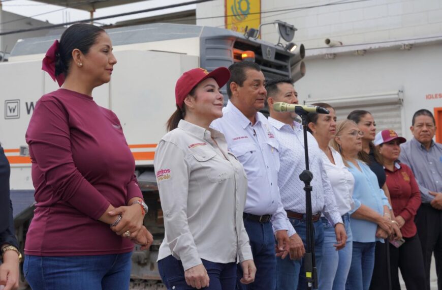 Carmen Lilia da comienzo e inaugura obras de recarpeteo en la colonia Francisco Villa