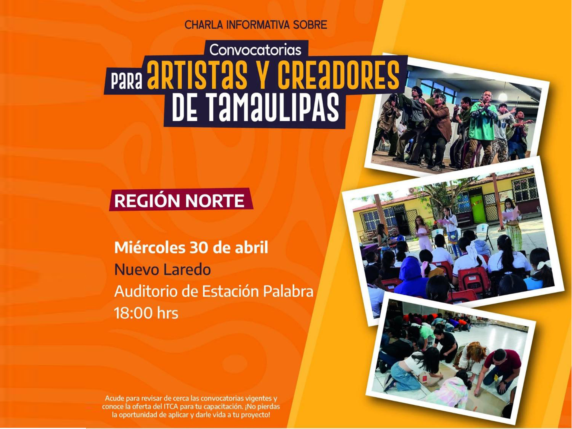 Charla en Estacin Palabra sobre convocatorias para artistas en Nuevo Laredo