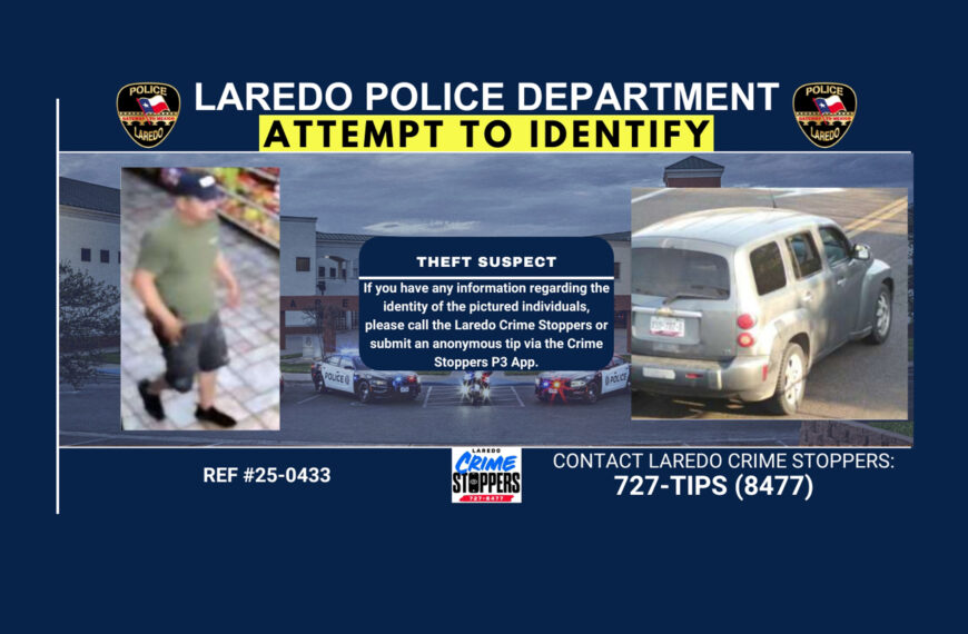 🚨 ¿Lo reconoces? Este hombre es buscado por robo en el centro de Laredo y podría estar en Nuevo Laredo