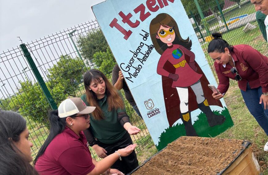 El gobierno municipal impulsa la reforestación y huertos escolares en la UT de Nuevo Laredo