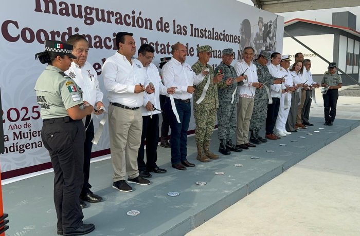 Inauguran gobernador y mandos militares, instalaciones de la Guardia Nacional en Tamaulipas