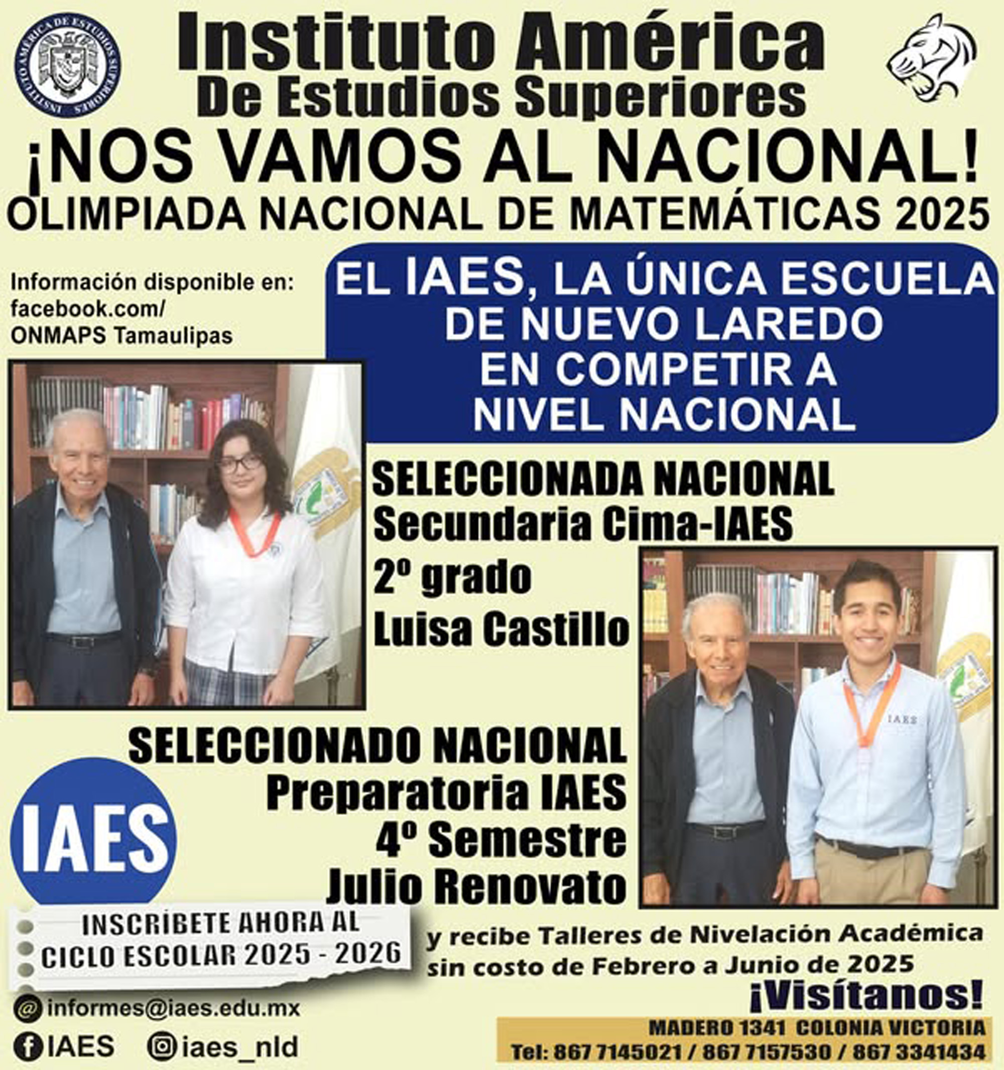 Estudiantes de Nuevo Laredo clasificados a Olimpiada Nacional de Matemticas 2025