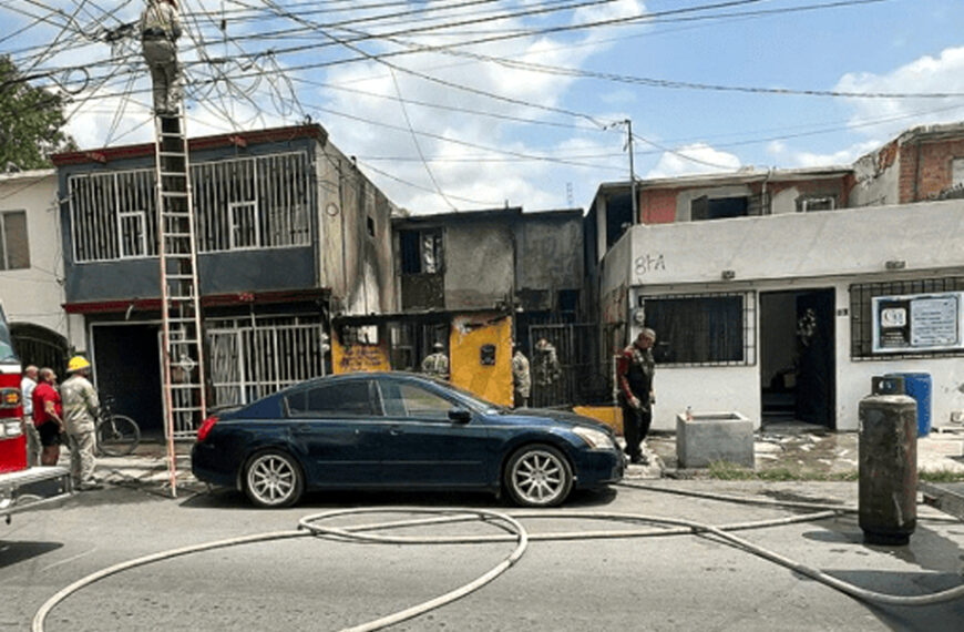 Incendio en Infonavit Nuevo Laredo destruye negocio de comida sin dejar lesionados