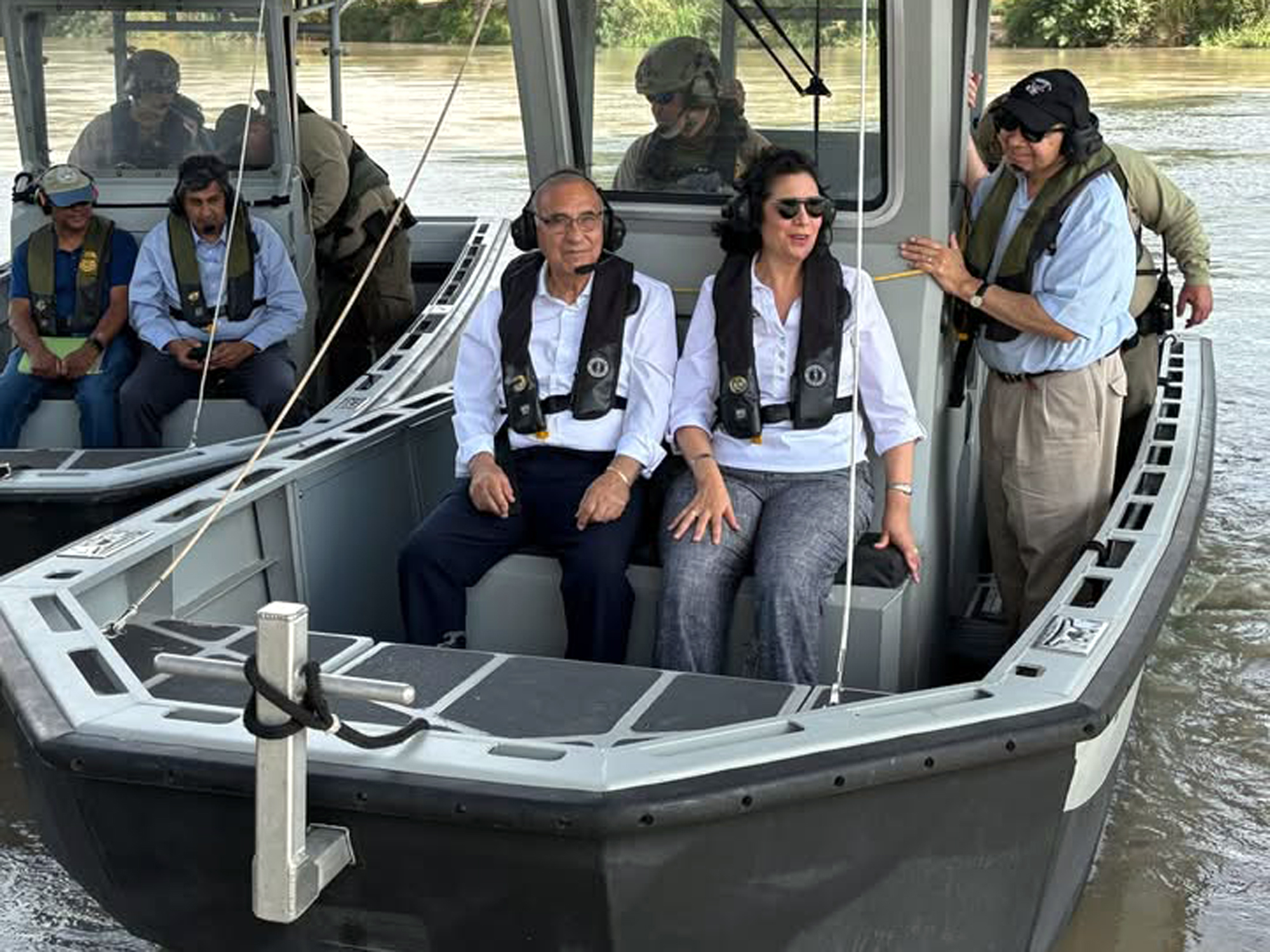 Autoridades recorren el río Bravo donde se plantea dragar y profundizar el cauce