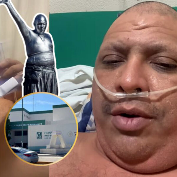 el plateado estatua humana hospitalizado pulmones nuevo laredo