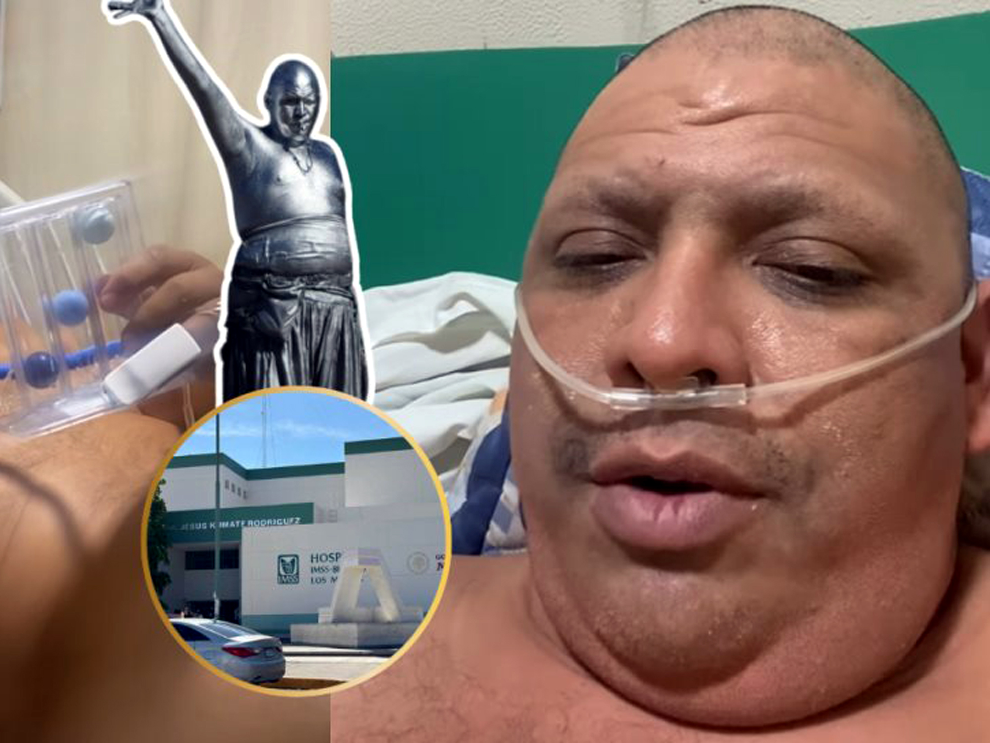 el plateado estatua humana hospitalizado pulmones nuevo laredo