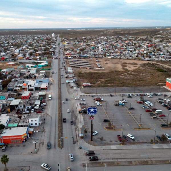 Vista de terrenos habitacionales en Nuevo Laredo destinados a urbanización para familias sin vivienda