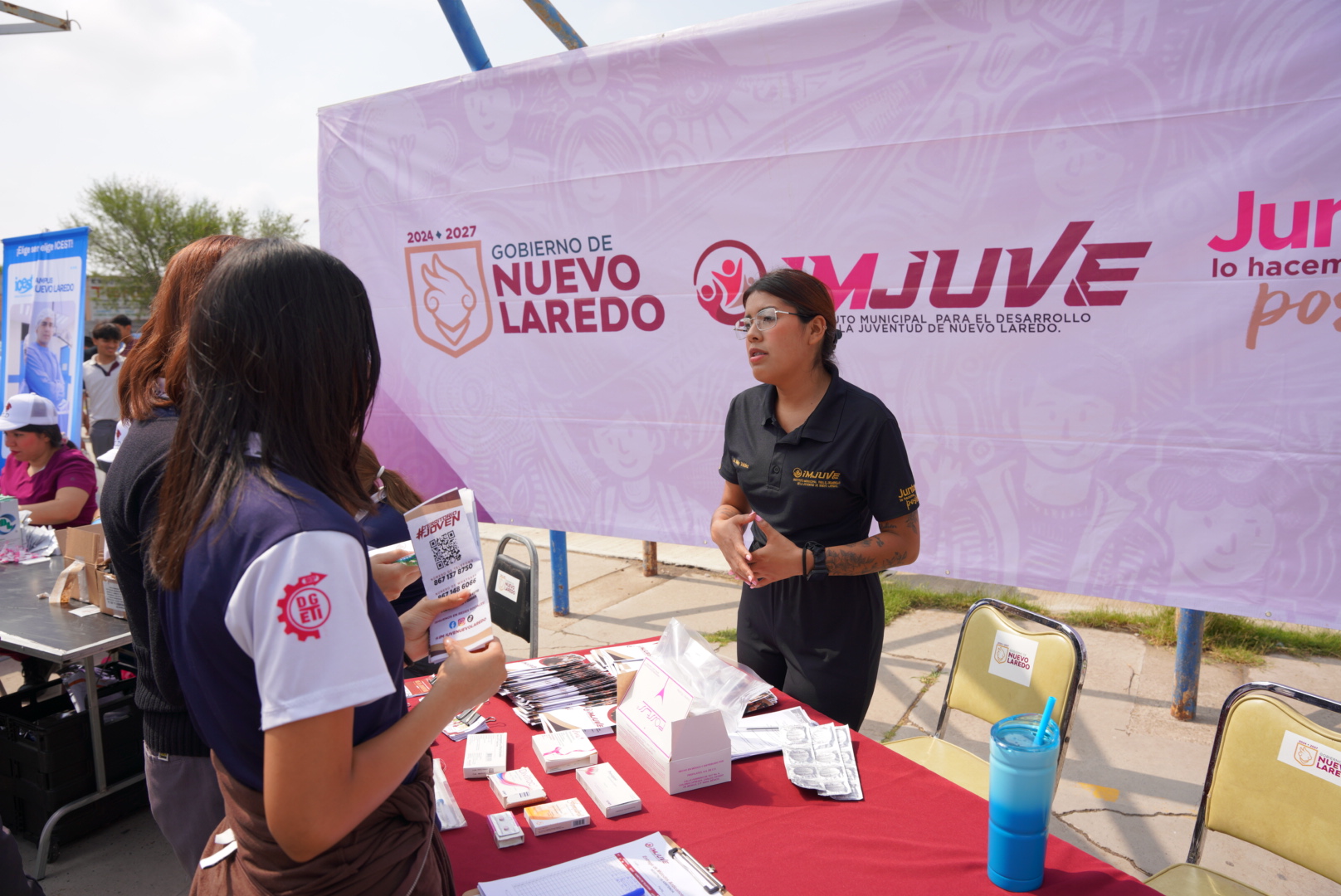 Estudiantes del CBTIS 137 participan en Brigada Joven en Nuevo Laredo