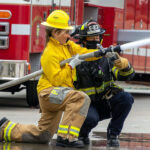 Mujeres bombero Nuevo Laredo durante curso de inducción 2025