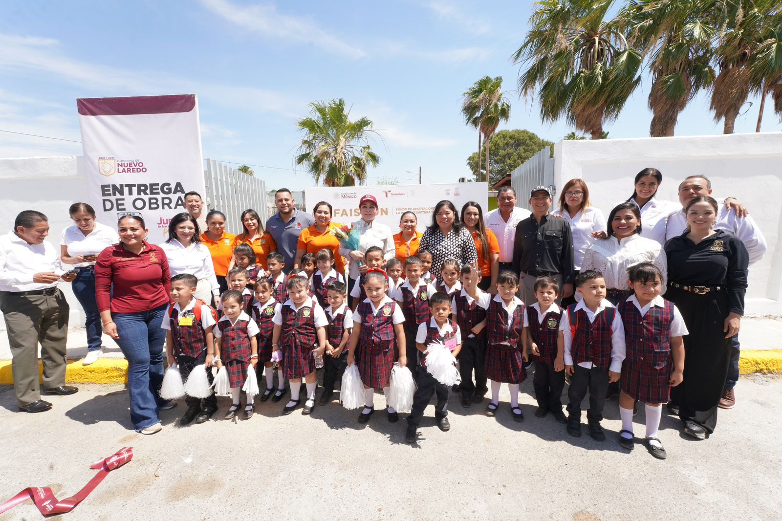 Inauguracin de infraestructura educativa en Nuevo Laredo por la alcaldesa Canturosas
