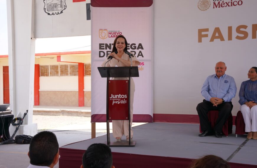 entregan obras educativas en colonias de Nuevo Laredo