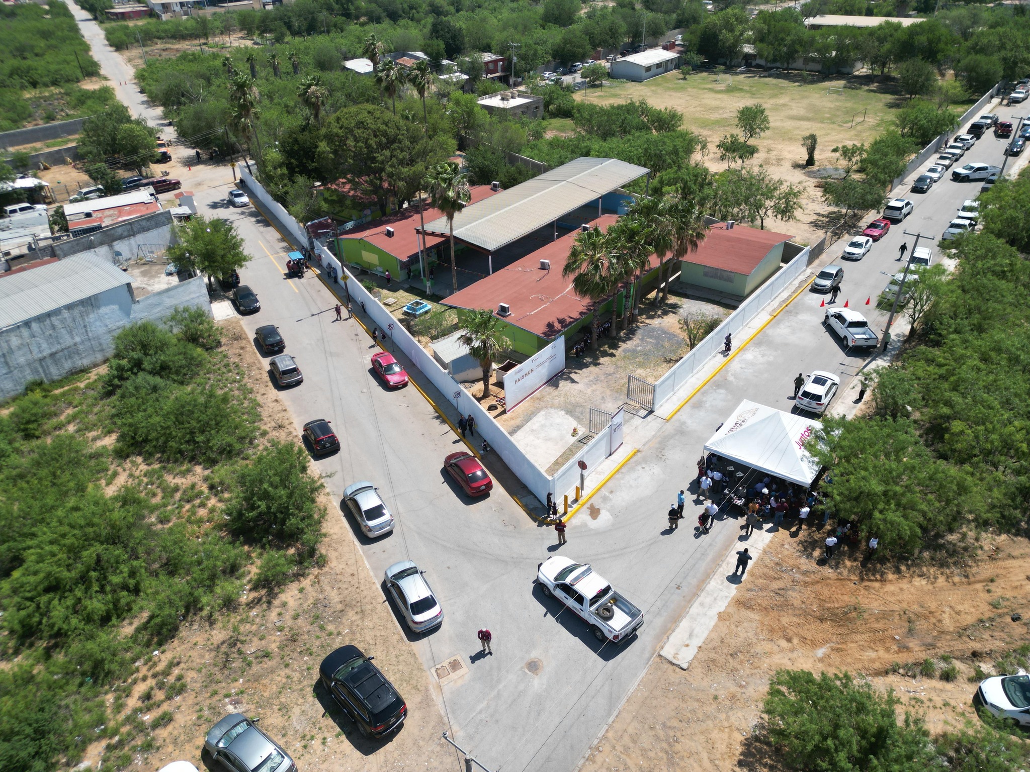 Inauguración de infraestructura educativa en Nuevo Laredo por la alcaldesa Canturosas