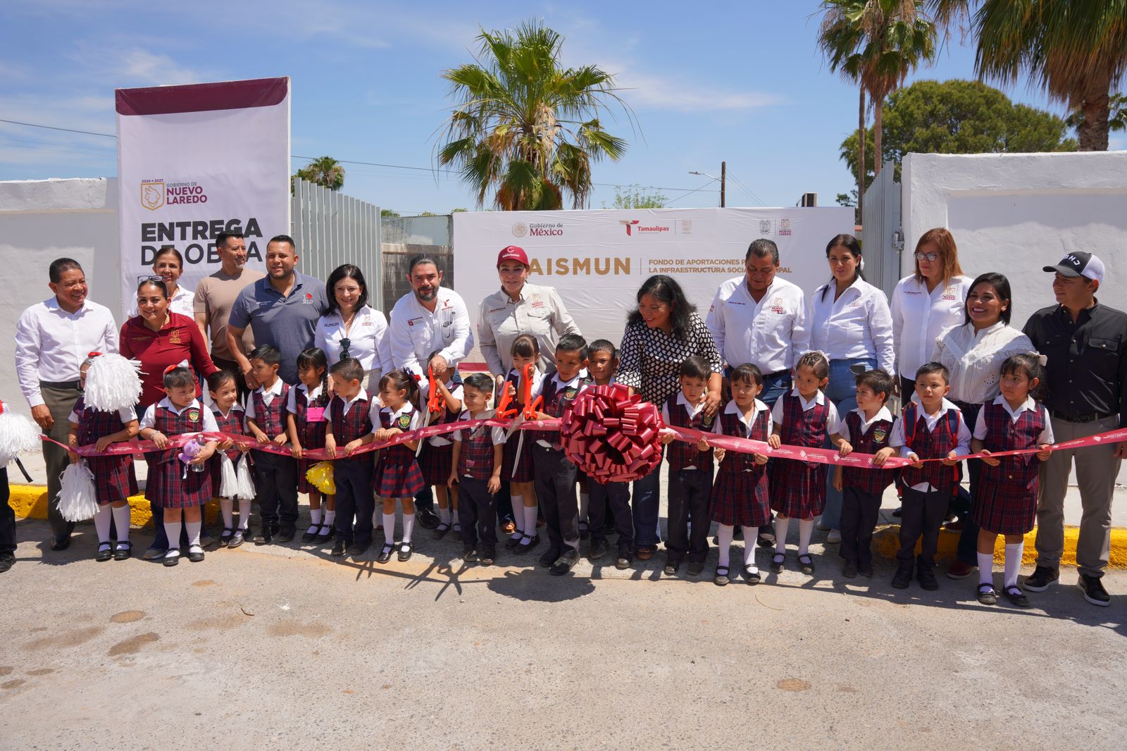 Inauguracin de infraestructura educativa en Nuevo Laredo por la alcaldesa Canturosas