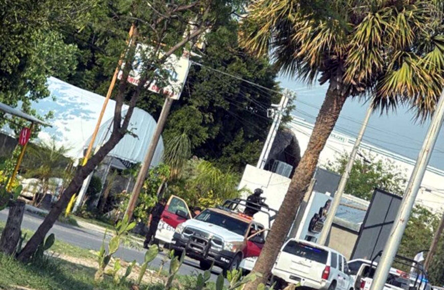 Zona acordonada tras ataque en Ciudad Victoria frente a restaurante