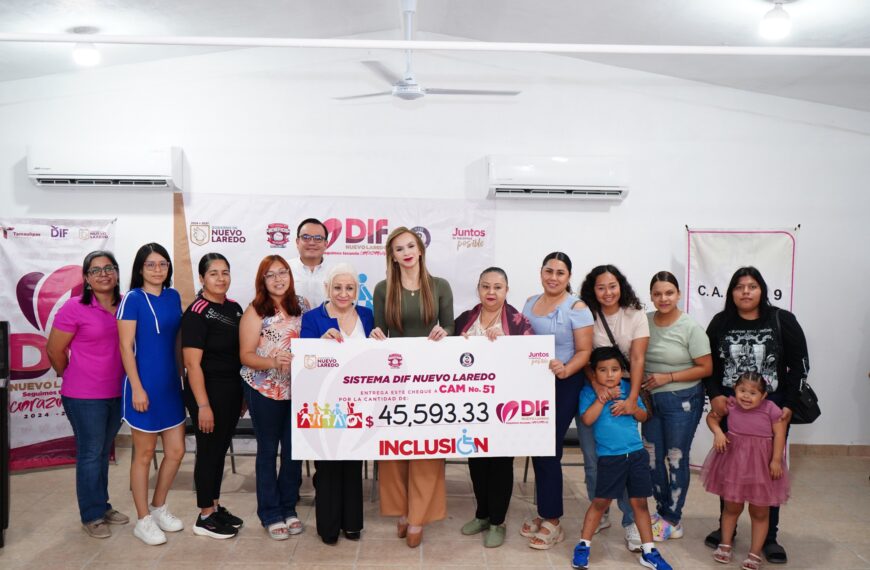 DIF Nuevo Laredo entrega apoyos a CAM con fondos del Juego con Causa
