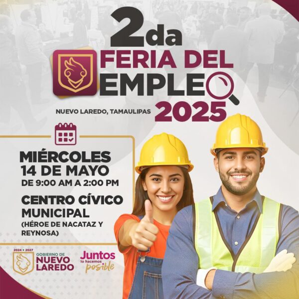 feria del empleo 2025 en el centro cívico de Nuevo Laredo