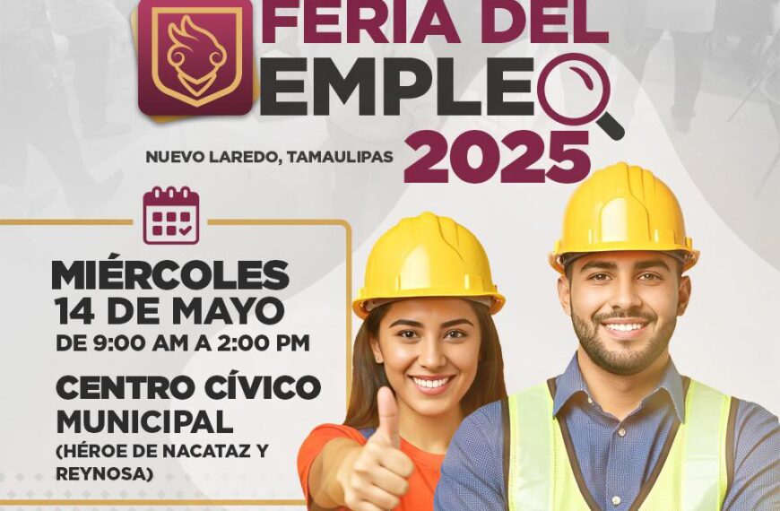feria del empleo 2025 en el centro cívico de Nuevo Laredo