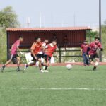 Participan prepas municipal en cuadrangular de fútbol contra las adicciones