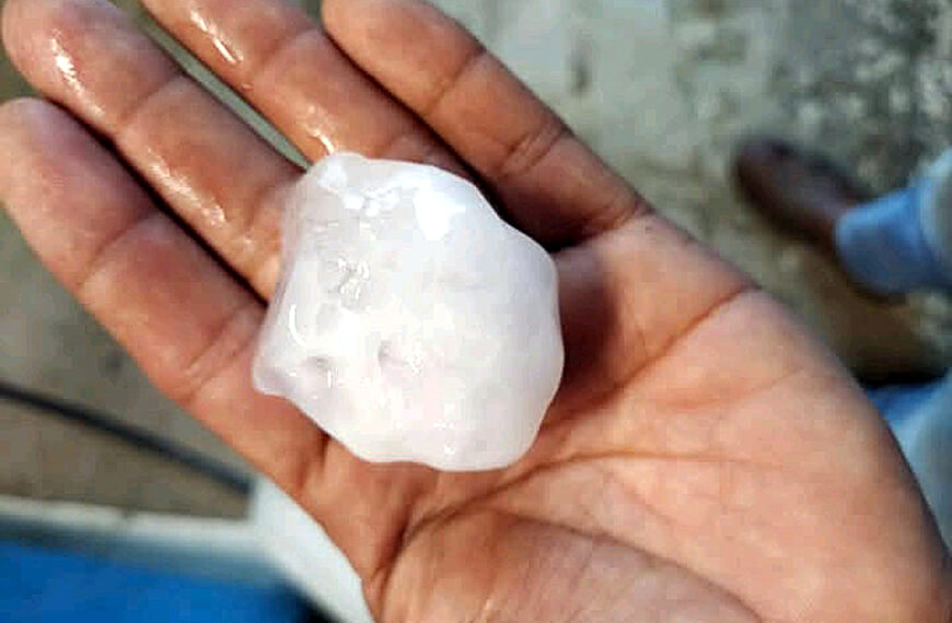 Granizo de 3 cm tras la granizada en Nuevo Laredo hoy