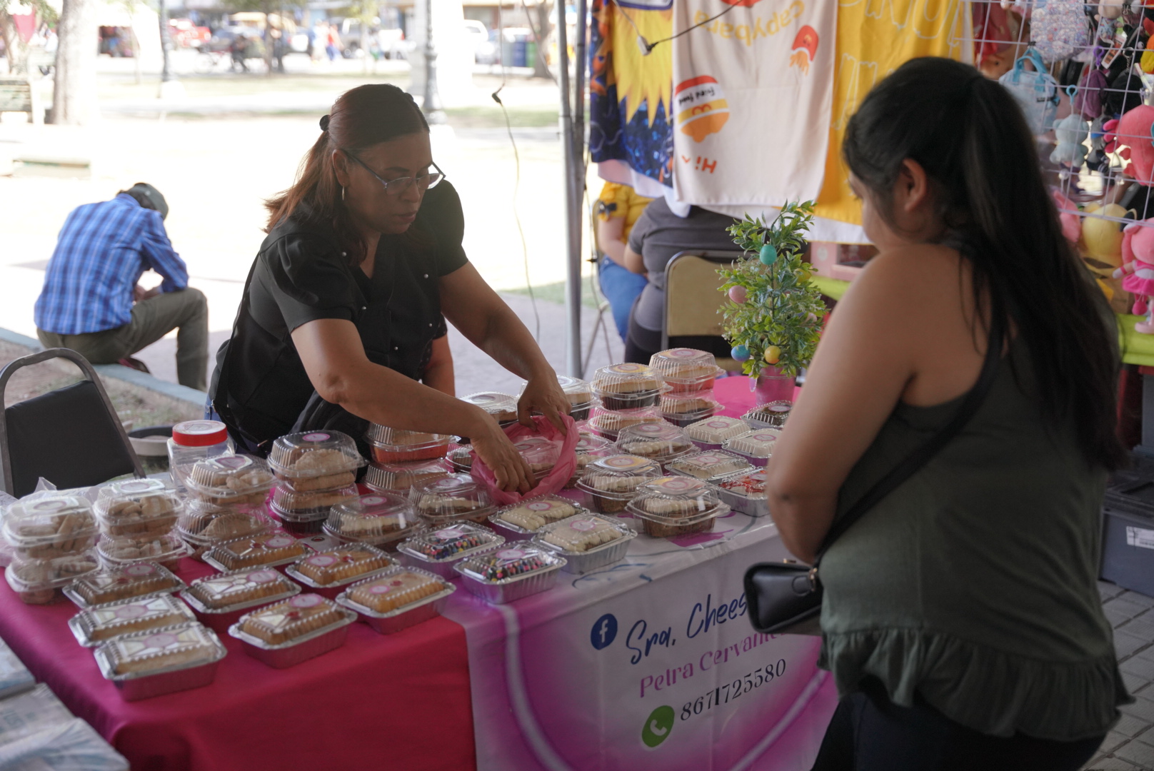 Puestos de artesanía en la Mercadita La Red en Plaza Hidalgo