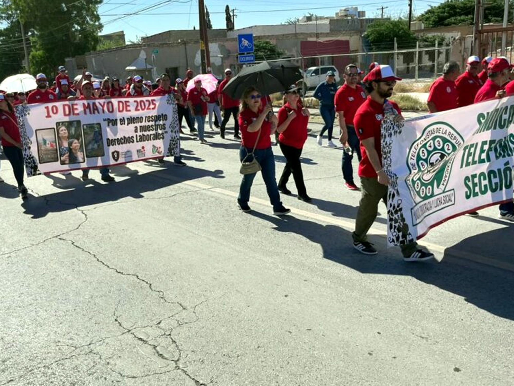 Susana Prieto lidera marcha en Ciudad Jurez inspirada en huelga de Caterpillar en Nuevo Laredo