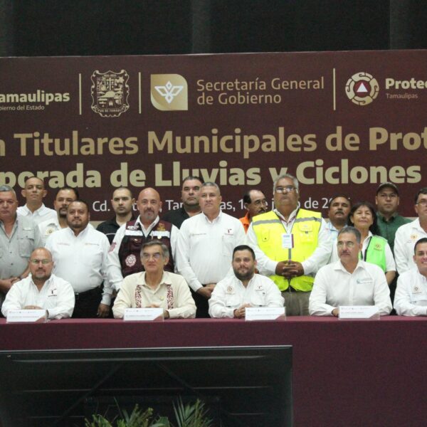 Nuevo Laredo participa en la reunión estatal de Protección Civil encabezada por el gobernador Américo Villarreal