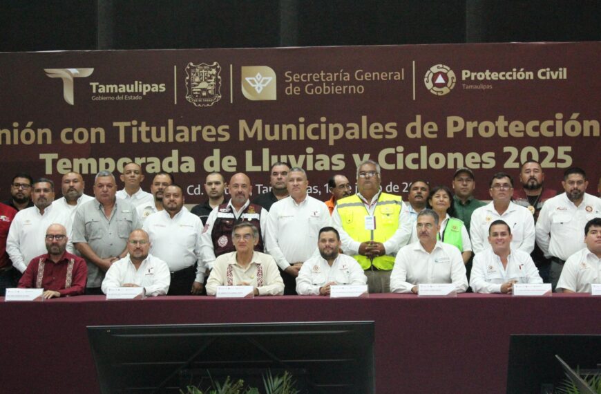 Nuevo Laredo participa en la reunión estatal de Protección Civil encabezada por el gobernador Américo Villarreal